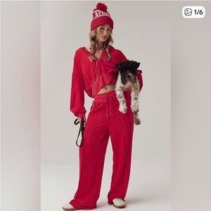 FP Movement Lets Volley Velour SET. Size Small. Color Winterberry. NWT!!!